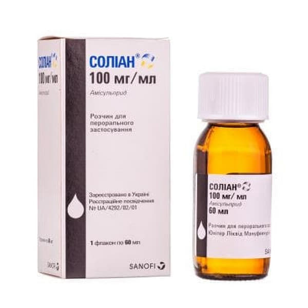 Соліан розчин по 60 мл у флаконі 1 шт.