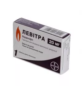 Левітра таблетки по 20 мг 1 шт.