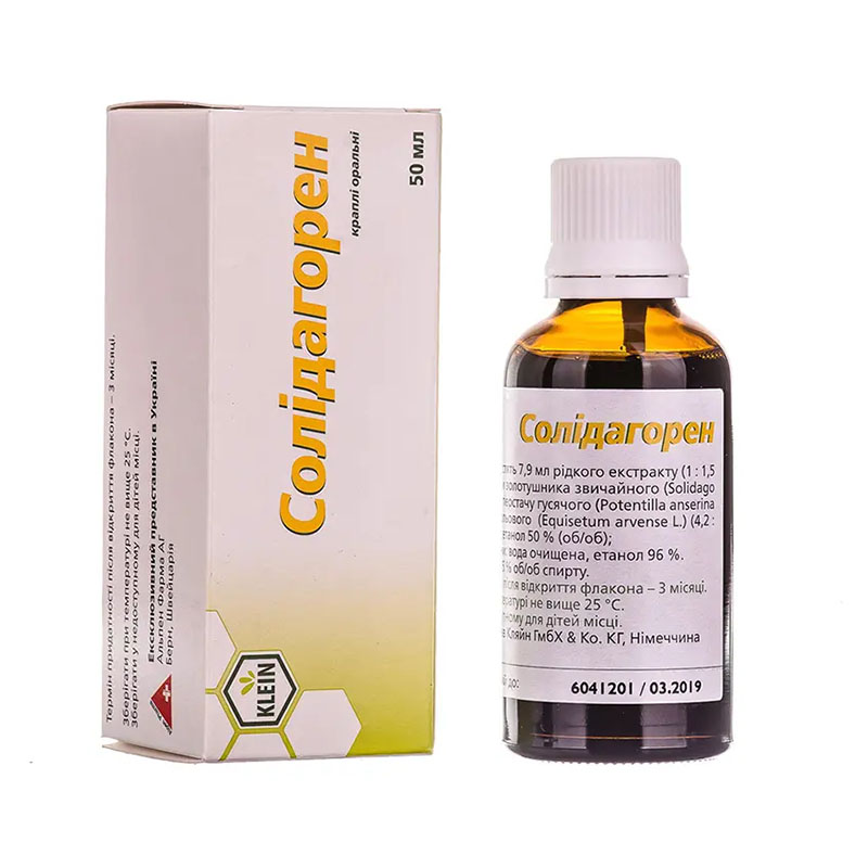 Солідагорен краплі по 50 мл у флаконі