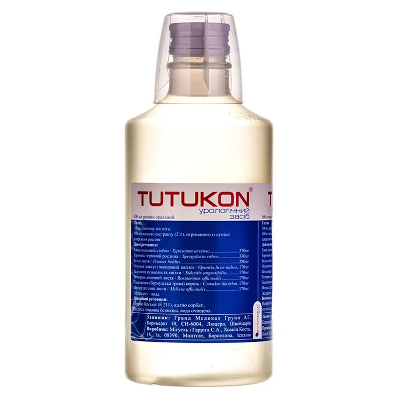 Тутукон раствор оральный по 600 мл во флаконе с мерным стаканчиком 1 шт.