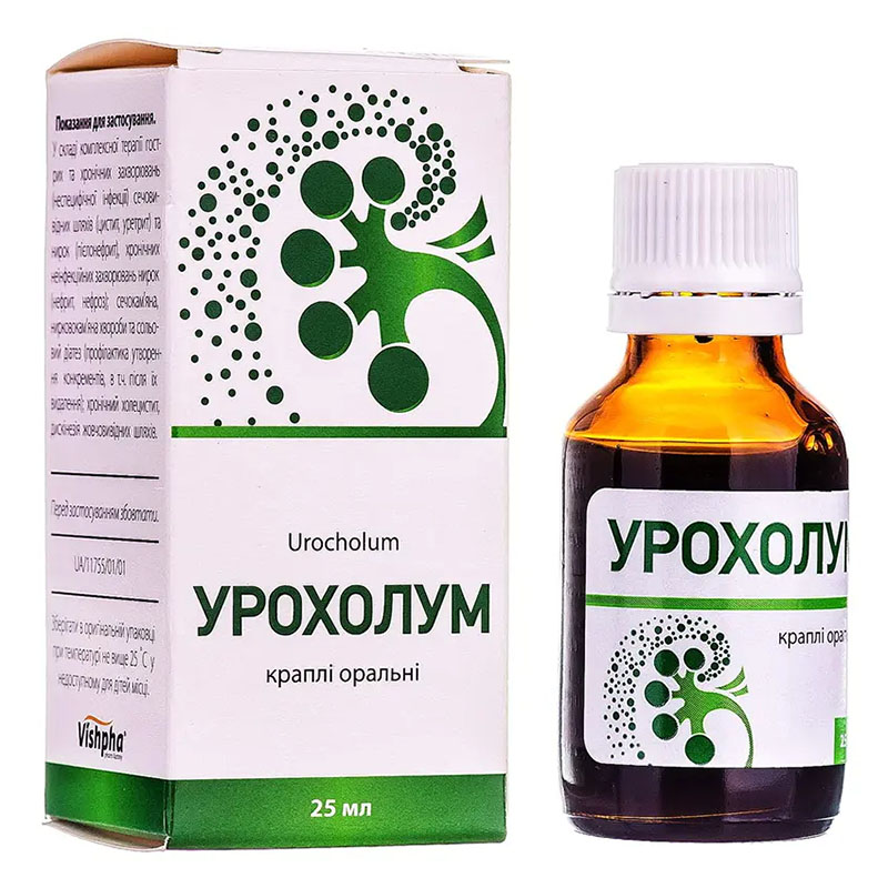Урохолум-Вішфа краплі по 25 мл у флаконі 1 шт.