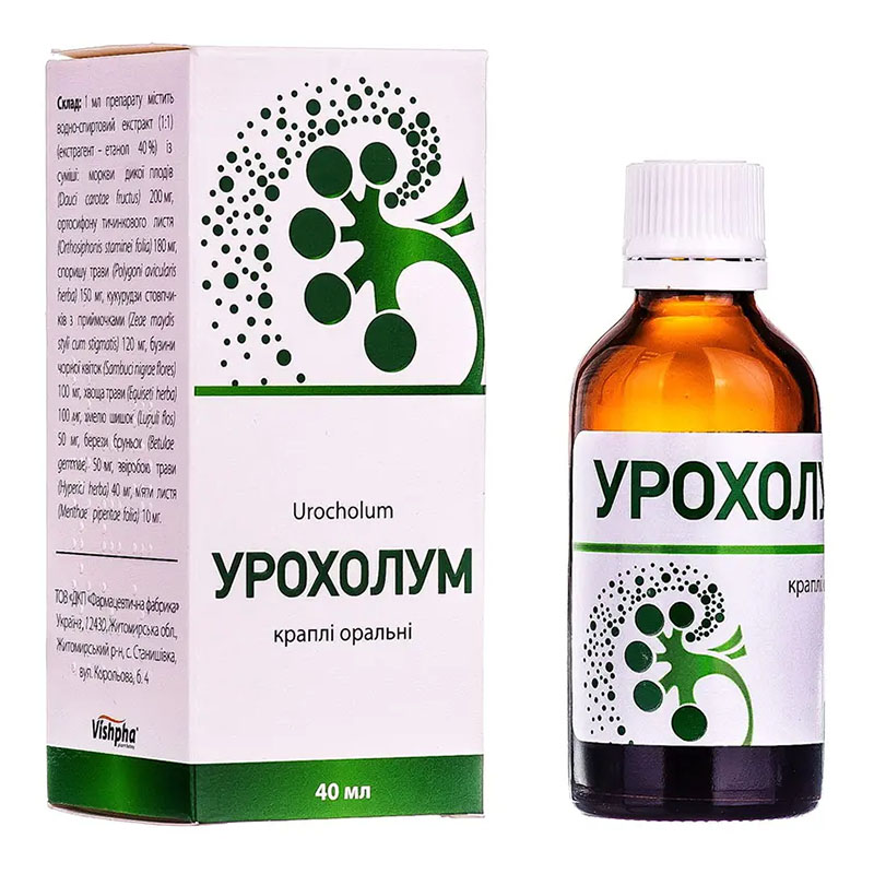 Урохолум-Вішфа краплі по 40 мл у флаконі 1 шт.