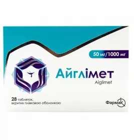 Айглімет табл.вкр/пл.об. 50мг/1000мг №28
