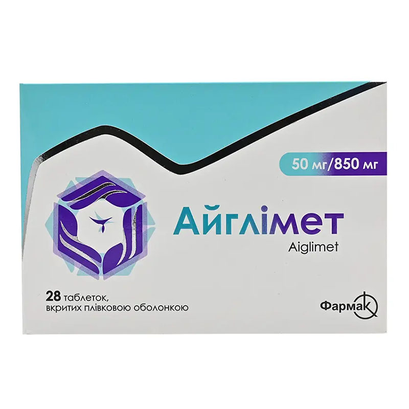 Айглімет табл.вкр/пл.об. 50мг/850мг №28