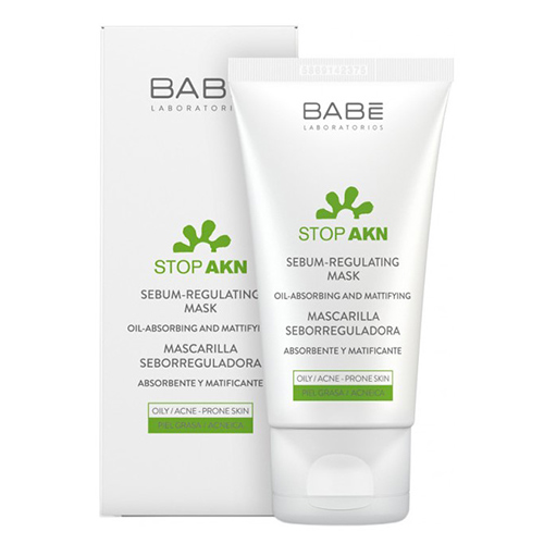 *Маска BABE STOP AKN Себорегулююча з білою глиною  50мл