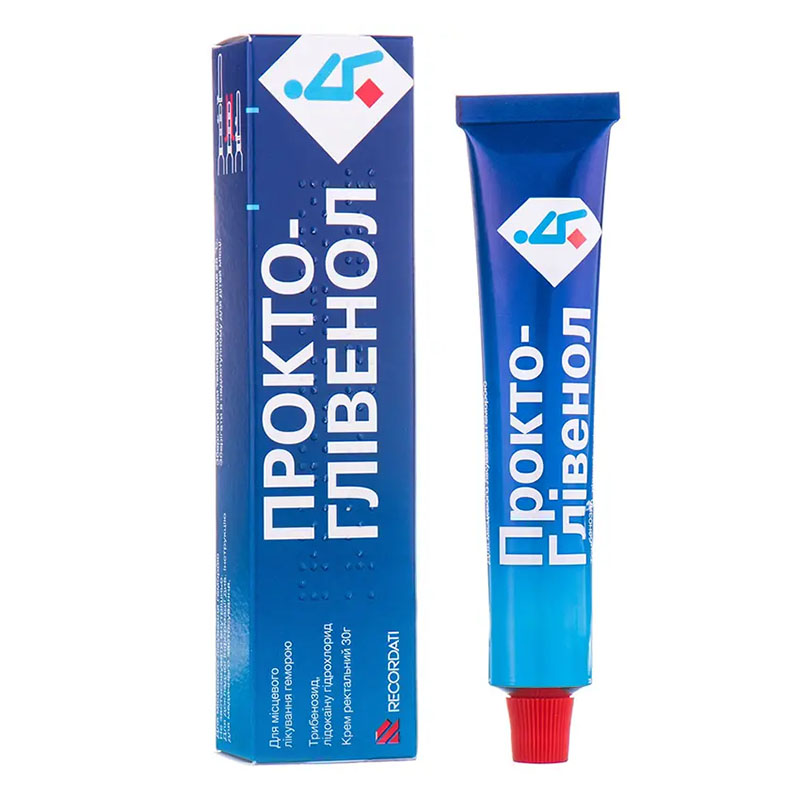 Прокто-Глівенол крем ректальний по 30 г у тубах