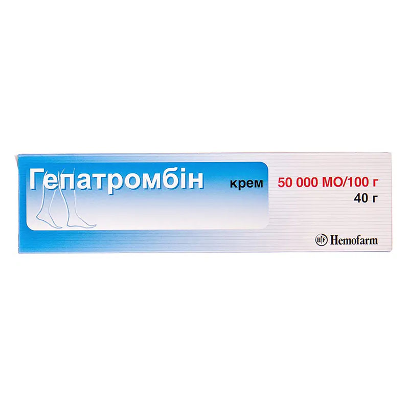 Гепатромбин крем 50000 МЕ/100 г по 40 г в тубах