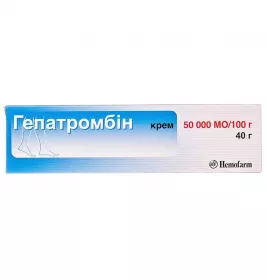 Гепатромбин крем 50000 МЕ/100 г по 40 г в тубах