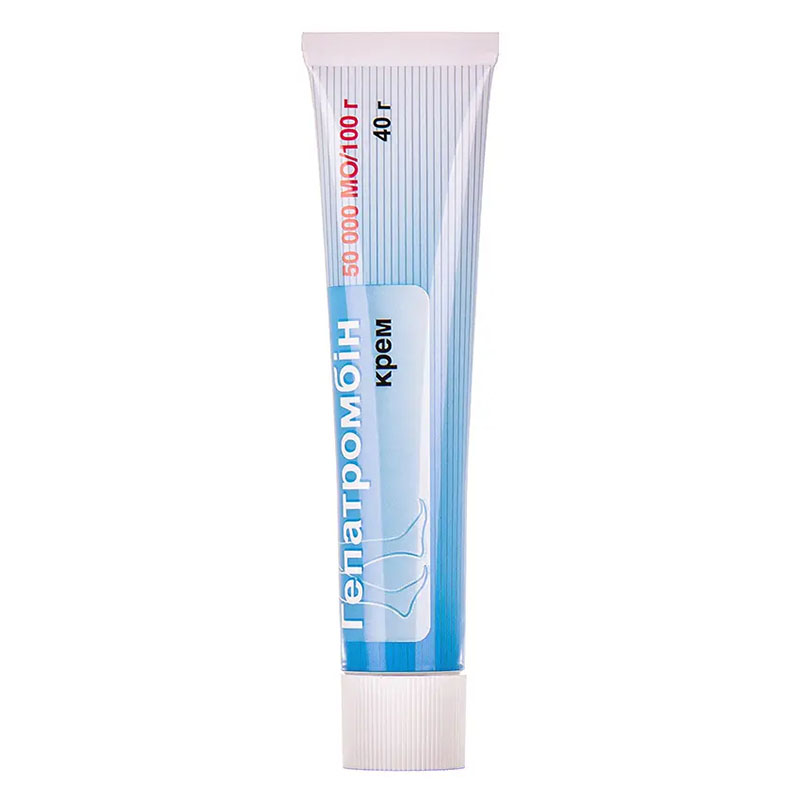 Гепатромбін крем 50000 МО/100 г по 40 г у тубах