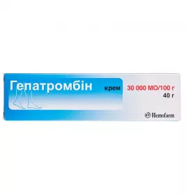 Гепатромбин крем 30000 МЕ/100 г по 40 г в тубах