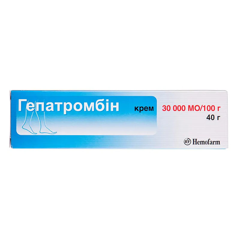 Гепатромбін крем 30000 МО/100 г по 40 г у тубах