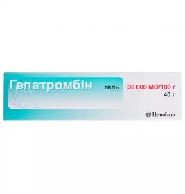 Гепатромбин гель 30000 МЕ/100 г по 40 г в тубах
