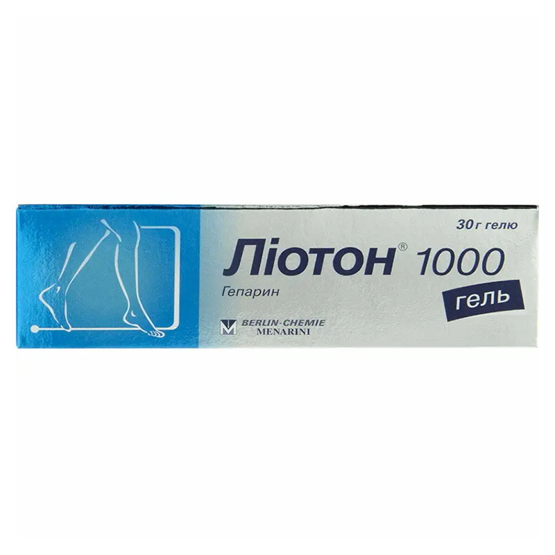 Лиотон 1000 гель 1000 МЕ/г по 30 г в тубах Лиотон 1000 гель 1000 МЕ/г по 30 г в тубах