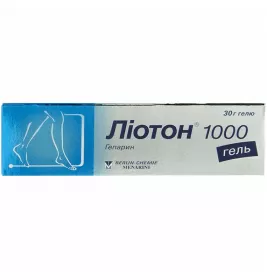 Ліотон 1000 гель 1000 МО/г по 30 г у тубах
