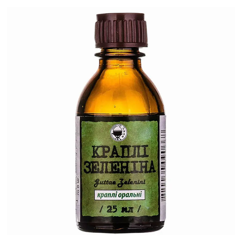 Зеленина краплі по 25 мл у флаконі 1 шт. - Житомирська ФФ