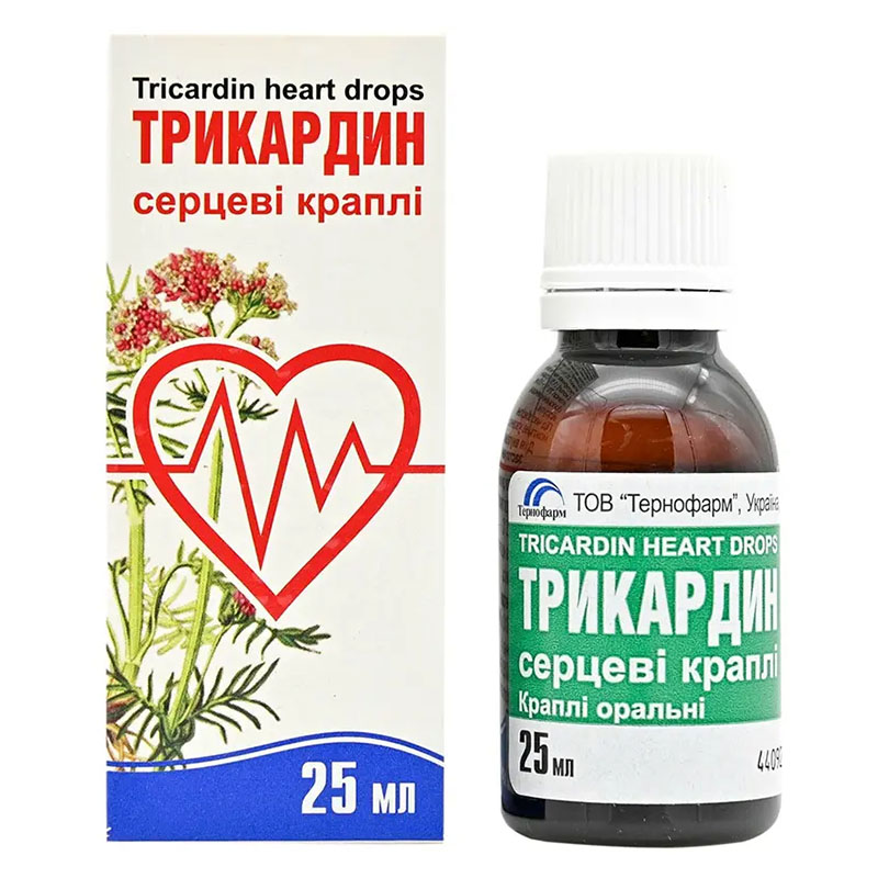 Трикардин краплі по 25 мл у флаконі - Тернофарм