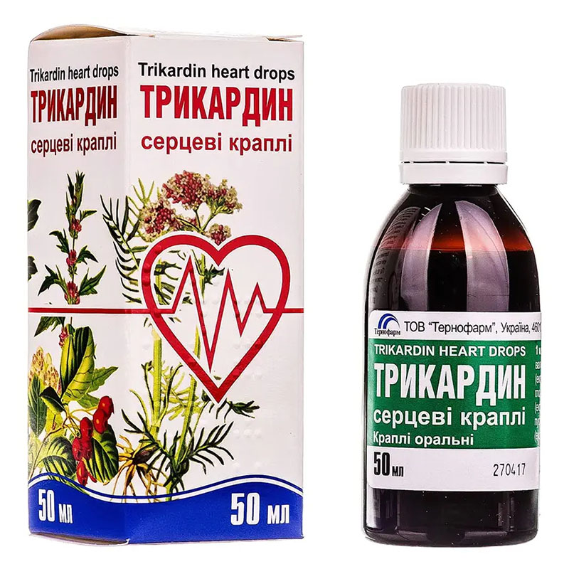 Трикардин краплі по 50 мл у флаконі - Тернофарм