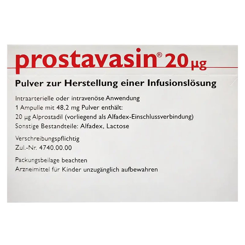 Вазапростан порошок по 20 мкг в ампулах 10 шт.