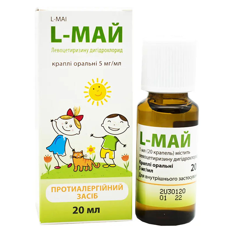 L-МАЙ краплі 5 мг/мл по 20 мл у флаконі