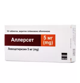 АЛЛЕРСЕТ табл.вкр/пл.об.5мг №10