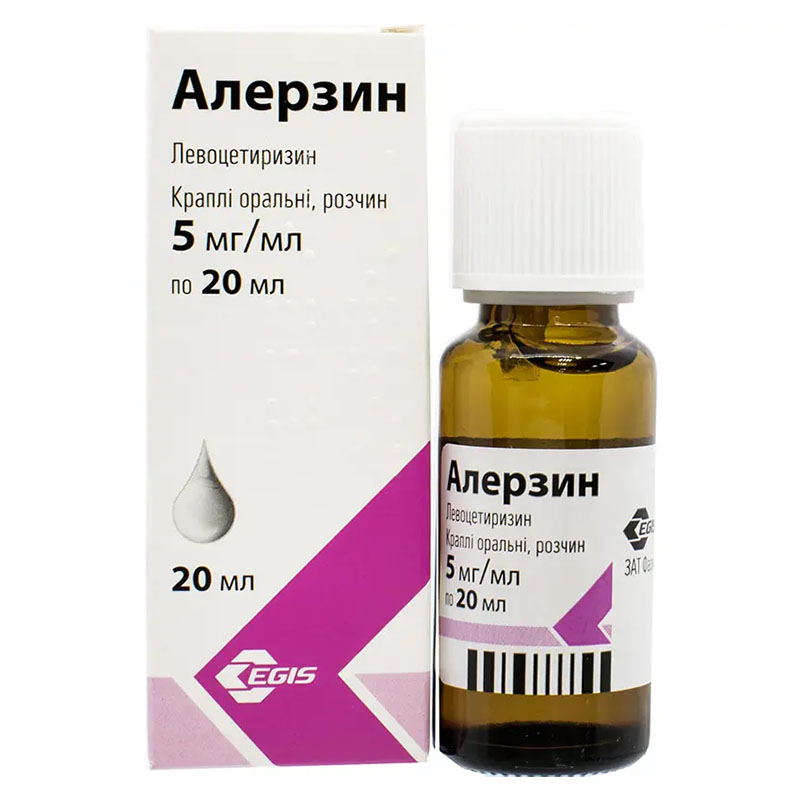 Алерзин краплі 5 мг/мл по 20 мл у флаконі 1 шт.