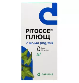 Рітоссе Плющ-Дарниця сироп 7мг/100мл по 100 мл у флаконі з мірною ложкою