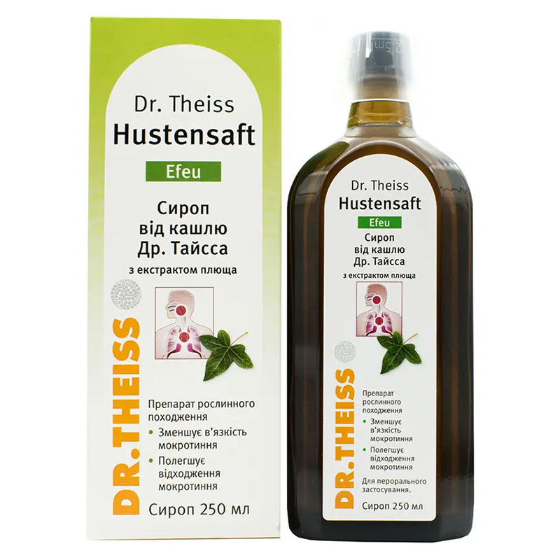 Сироп від кашлю Др. Тайсс з екстрактом плющу по 250 мл у флаконі 1 шт.