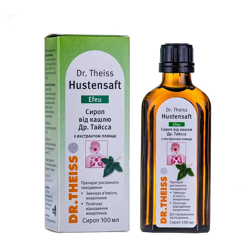 Сироп от кашля Др.Тайсс с экстрактом плюща по 100 мл во флаконе 1 шт.