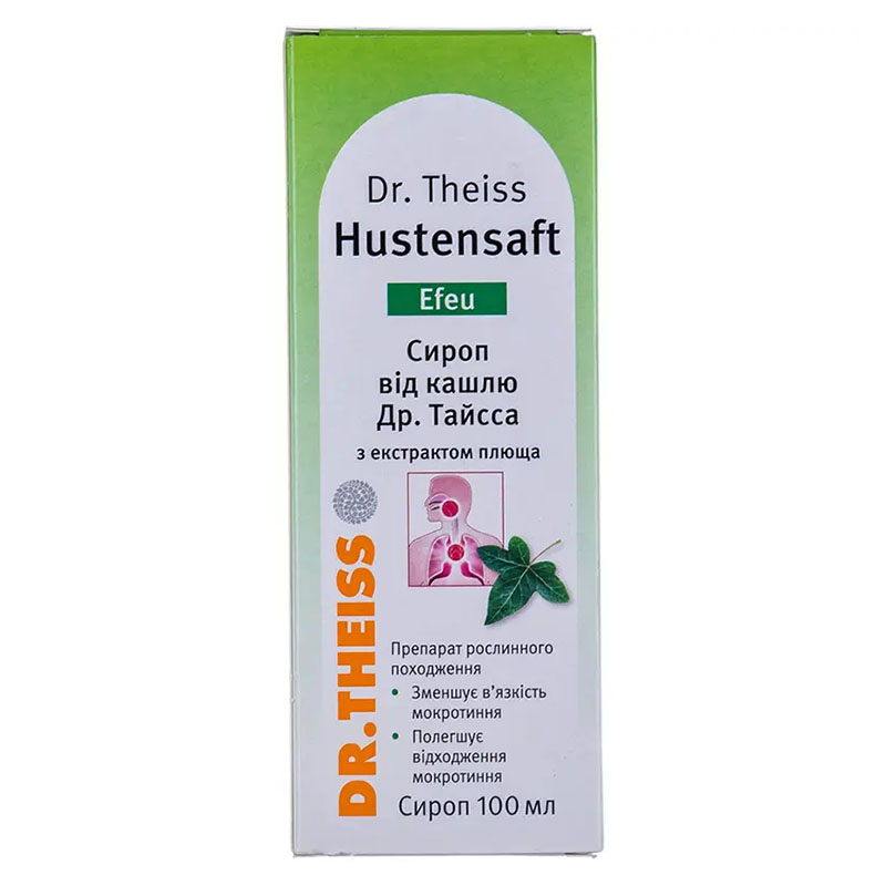 Сироп від кашлю Др. Тайсс з екстрактом плюща по 100 мл у флаконі 1 шт.