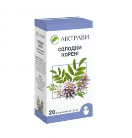 Солодки корені по 1,5 г у фільтр-пакетиках 20 шт.