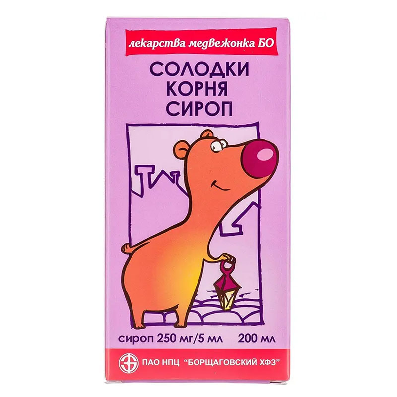 Солодки кореня сироп по 200 г у флаконі 1 шт. - БХФЗ