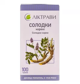 Солодки корені по 100 г у пачці 1 шт. - Ліктрави