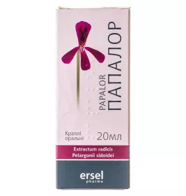 Папалор краплі по 20 мл у контейнері