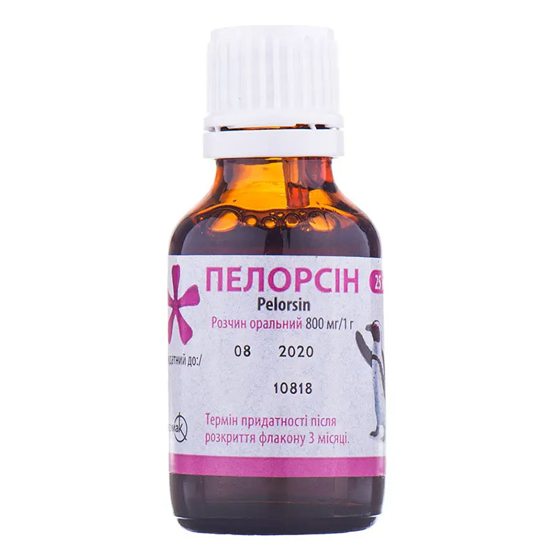 Пелорсін розчин 800 мг/1 г по 25 мл у флаконі 1 шт.