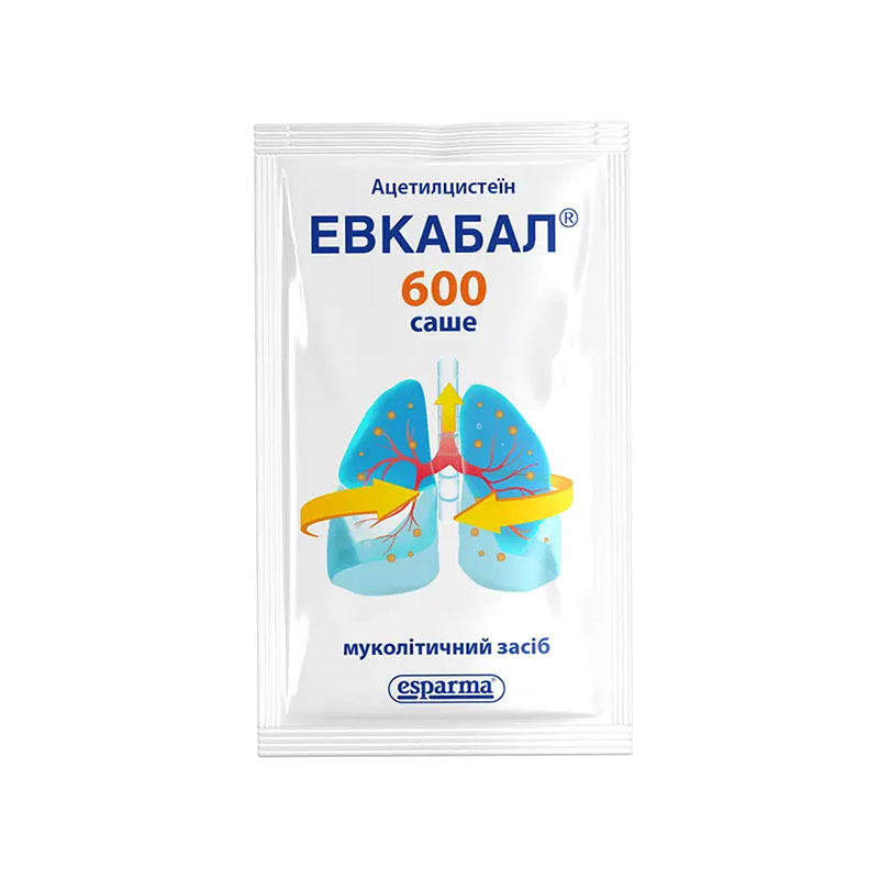 Евкабал 600 саше порошок д/ор. р-ну 600 мг/3 г 20 шт. у саше
