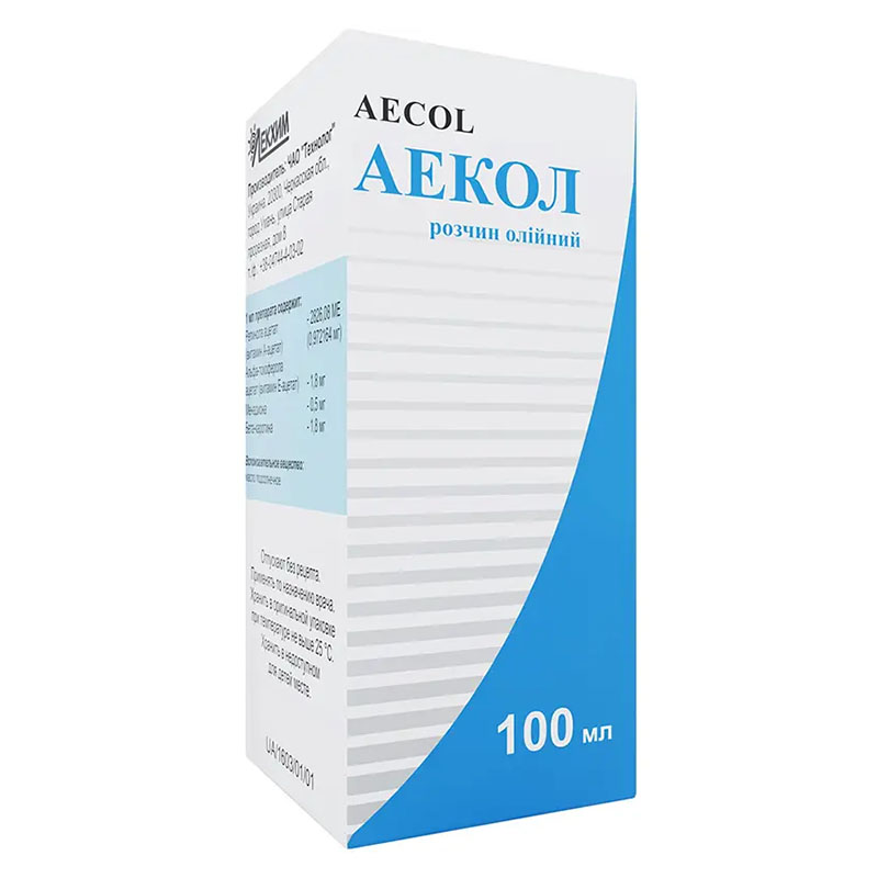 Аекол розчин по 100 мл у флаконі 1 шт.