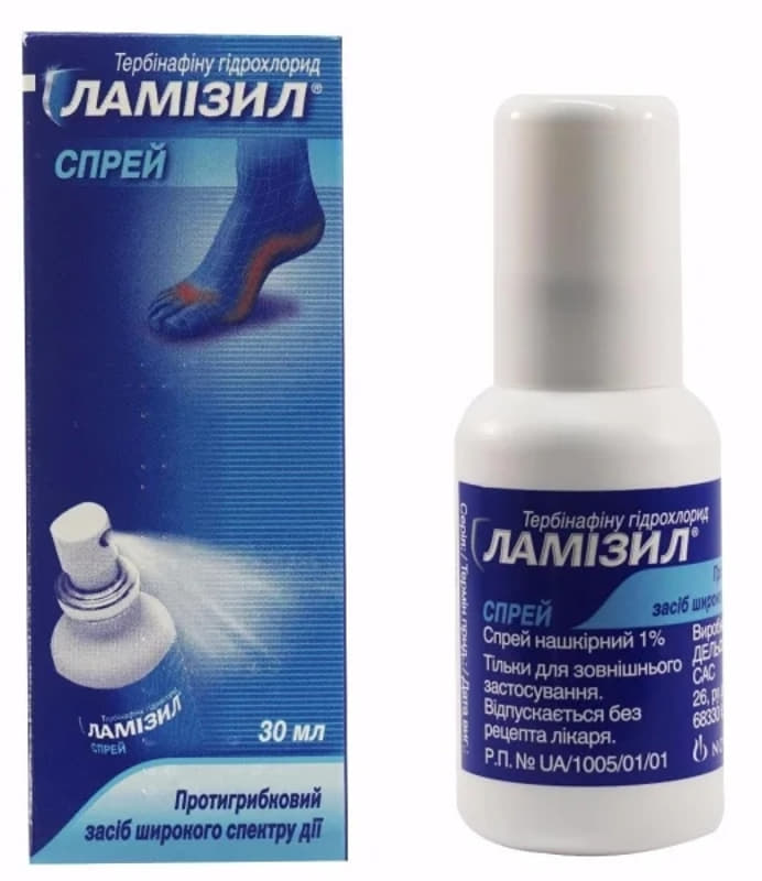 Ламізил спрей 1% по 30 мл у флаконі