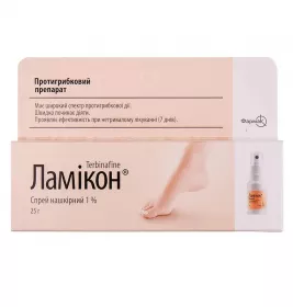 Ламикон спрей 1% по 25 г во флаконе
