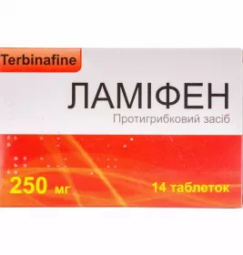 Ламіфен таблетки по 250 мг 14 шт. (7х2)