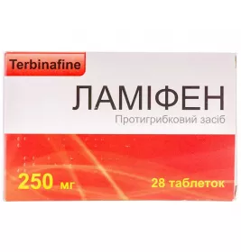 Ламифен таблетки по 250 мг 28 шт. (7х4)