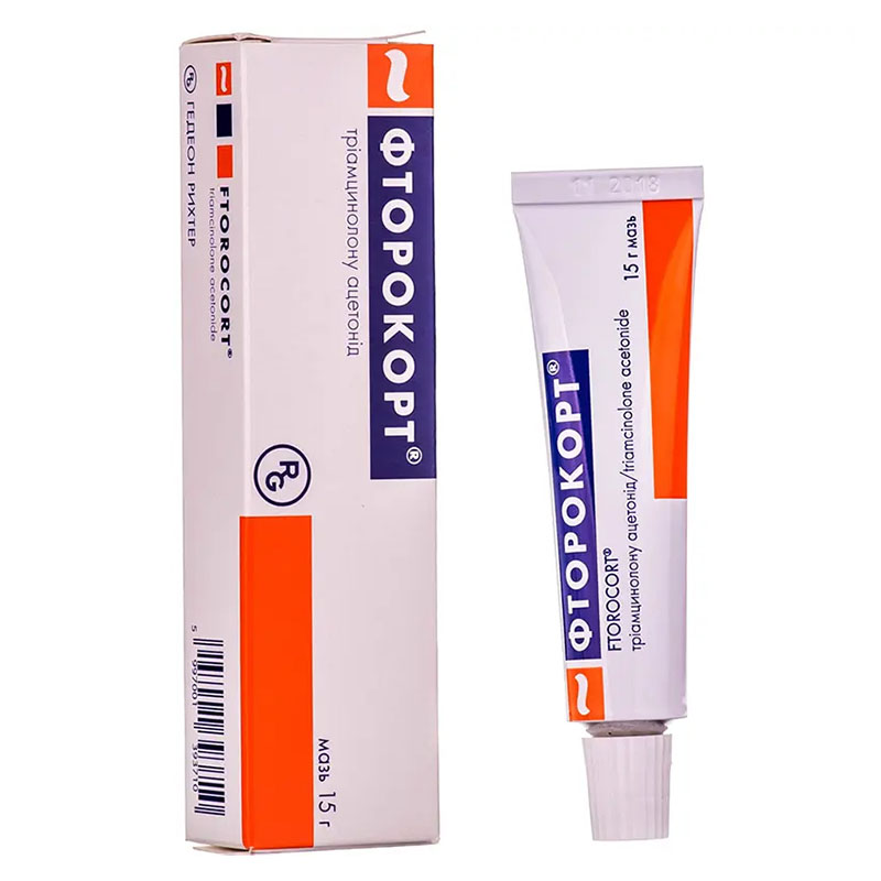Фторокорт мазь 1 мг/1 г по 15 г у тубах