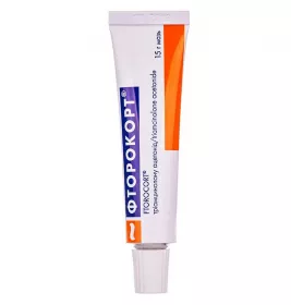 Фторокорт мазь 1 мг/1 г по 15 г у тубах