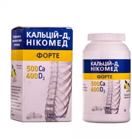 Кальцій-Д3 Нікомед форте таблетки 120 шт. у флаконі