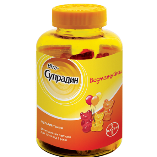 Віта-Супрадин Ведмежуйки жувальні пастилки №60