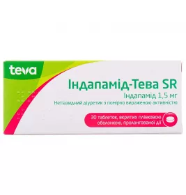 Индапамид-Тева SR таблетки по 1.5 мг 30 шт. (10х3)