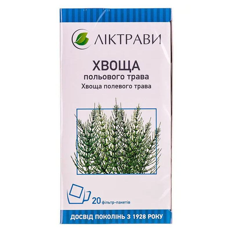 Хвоща польового трава по 1.5 г у фільтр-пакетиках 20 шт. - Ліктрави