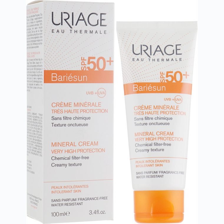 *Крем Uriage Бар'єсан Сонцезахисний мінеральний SPF50+ 100мл