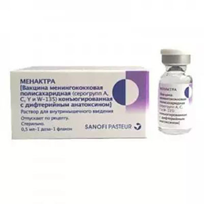Менактра розчин для ін'єкцій 1 доза у флаконі по 0.5 мл 1 шт.