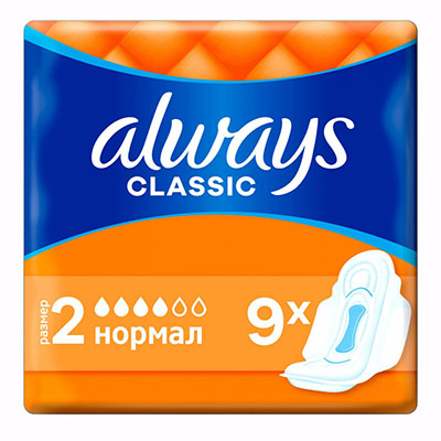 *Прокладки Always Classic Normal Single №9
