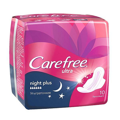 *Прокладки Carefree ultra night plus №10